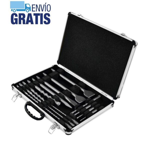 Taladro Rotomartillo + Esmeriladora + Brocas y Cinceles - Imagen 4