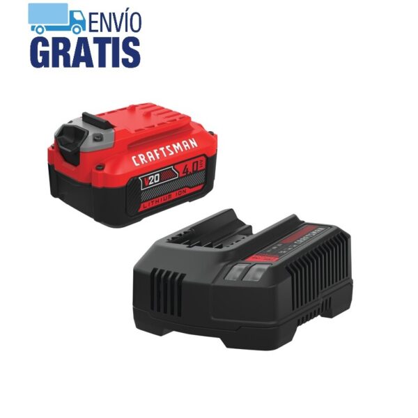 Batería de iones de litio V20 4.0Ah y cargador Craftsman CMCB204-CK
