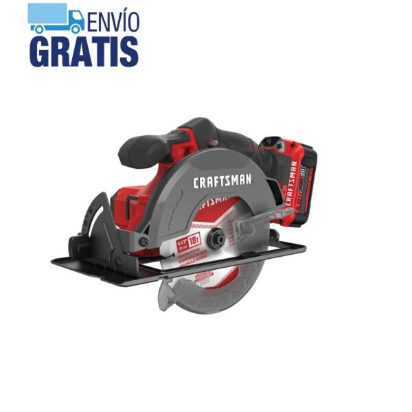 Kit de sierra circular inalámbrica de 6-1/2 pulgadas Craftsman CMCS500M1