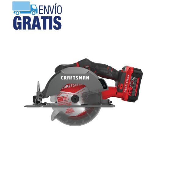 Kit de sierra circular inalámbrica de 6-1/2 pulgadas Craftsman CMCS500M1 - Imagen 2