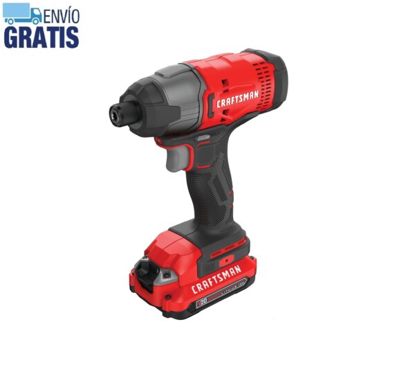 Kit de destornillador de impacto inalámbrico V20 de 1/4 pulg. (1 batería) Craftsman CMCF800C1 - Imagen 3
