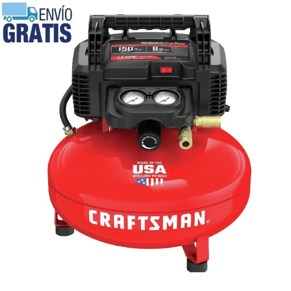 Compresor de aire, 22L, sin aceite con kit de accesorios de 13 piezas Craftsman CMEC6150K - Imagen 3