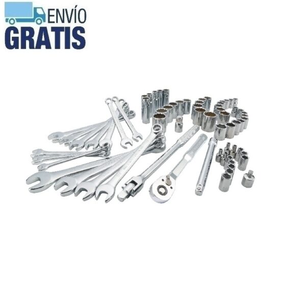 Juego de herramientas mecánicas estándar (SAE) y métricas con estuche (66 piezas) Craftsman CMMT12120 - Imagen 2