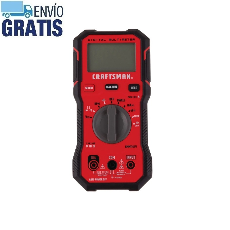 Multímetro Digital Automático MAX De 600V Craftsman CMMT14171